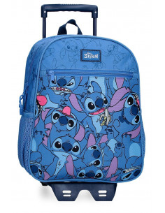 MOCHILA ADAP. 33CM. C/CARRO. HAPPY STITCH